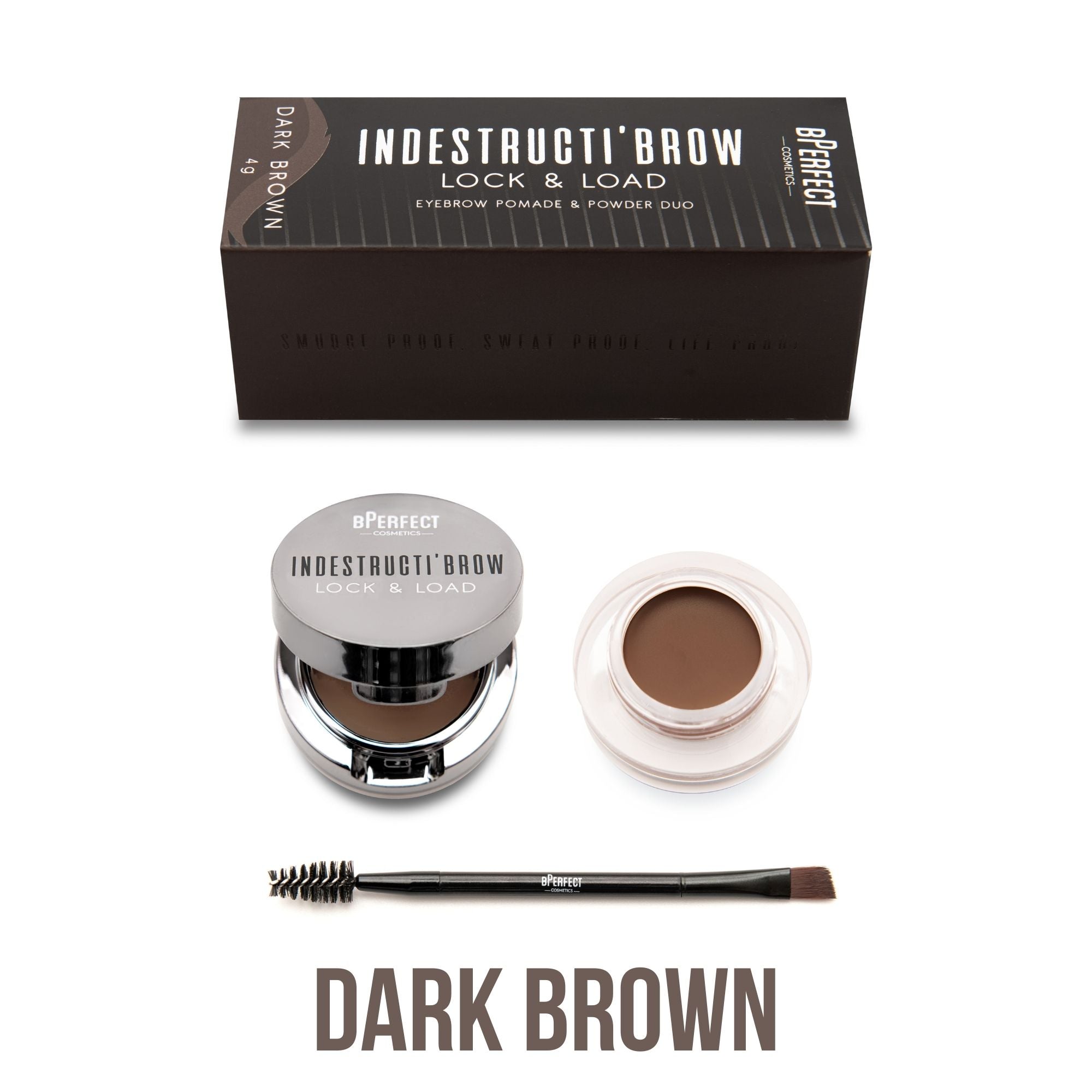 BPerfect IndestructiBrow Kit Sourcils Poudre Pomade 4 Teintes