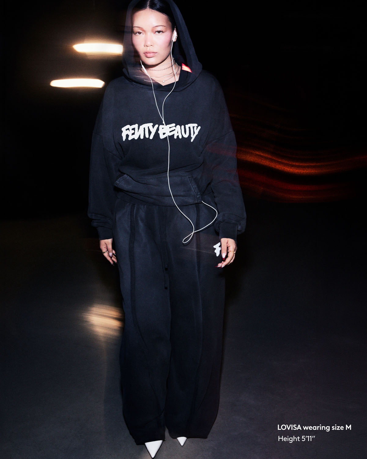Fenty Beauty jogging oversize noir XS molleton poche gloss