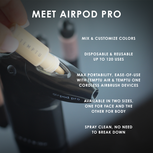 TEMPTU Airpod Pro Cartouche Aérographe Lot 3 Rechargeable