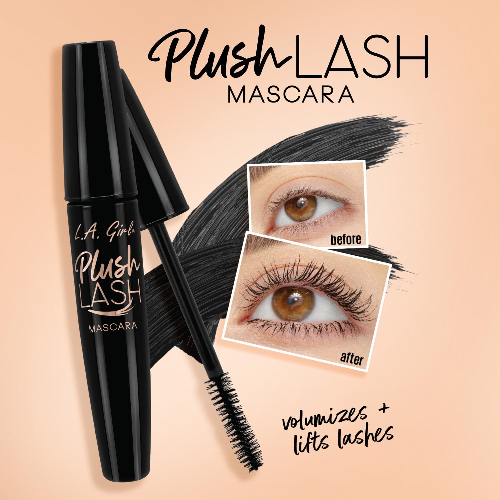 L.A. Girl Plush Lash GMS658 Mascara Velvety Black volume