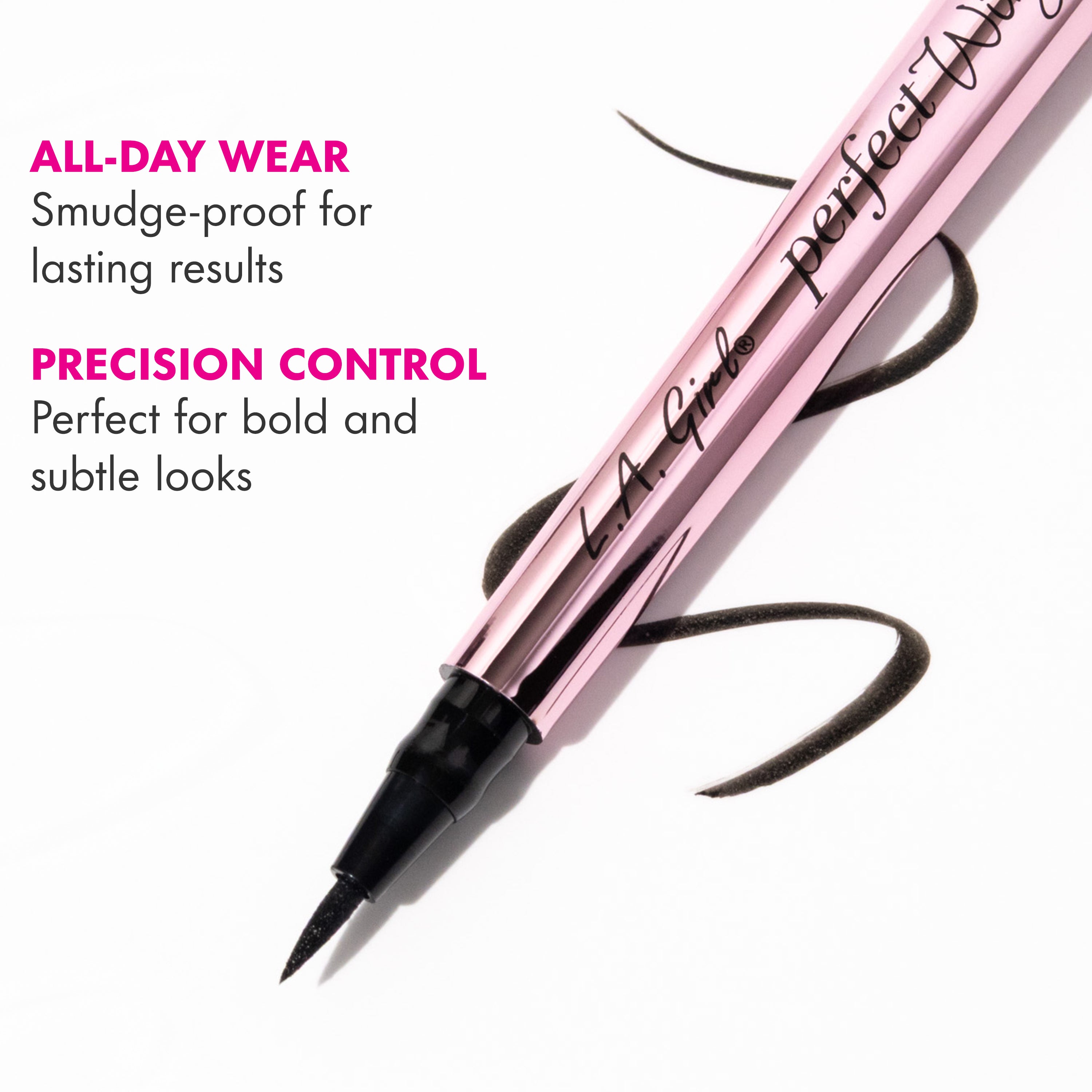L.A. Girl Perfect Wing GLE700 eyeliner liquide Midnight Black