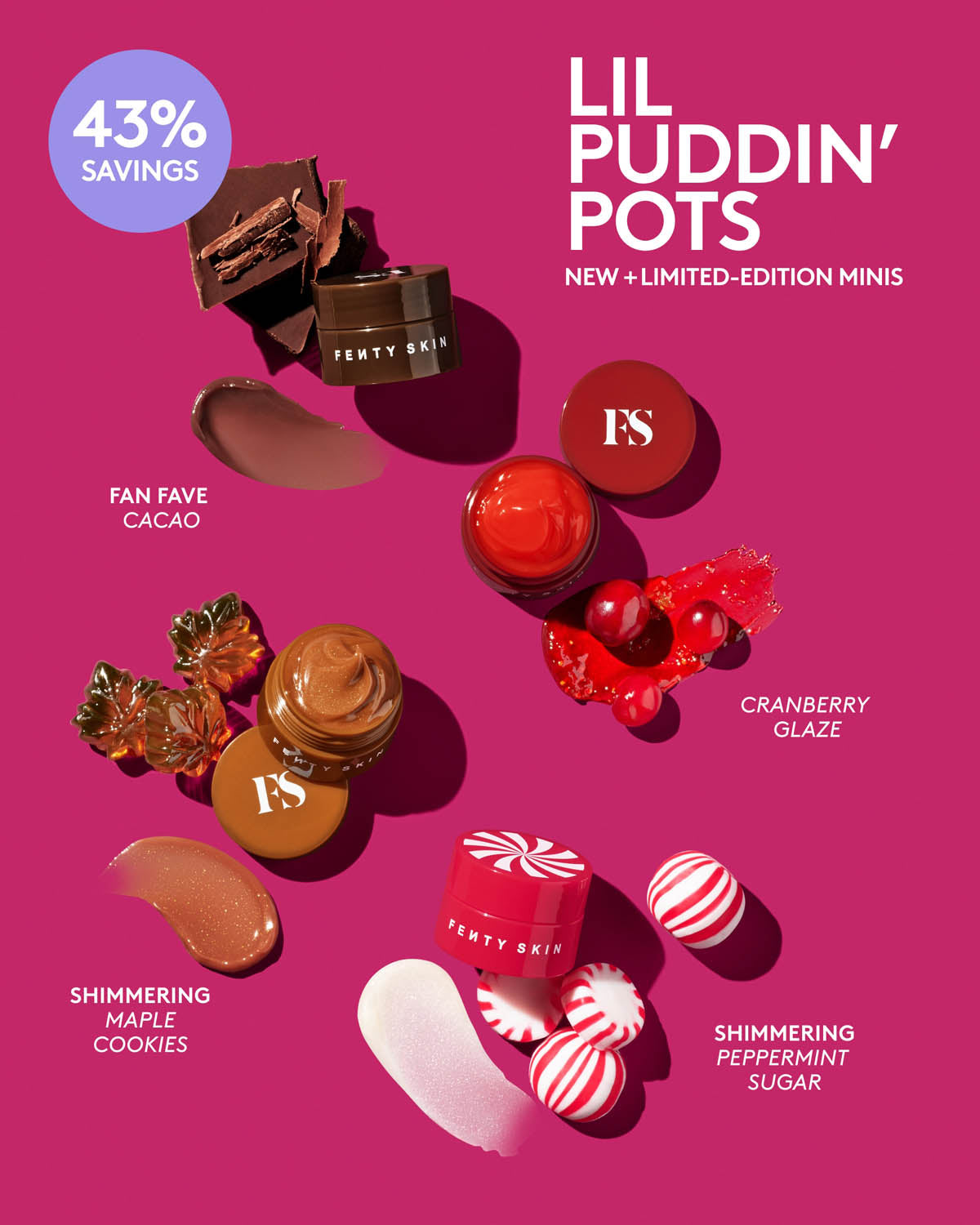 Fenty Beauty Lil Puddin Pots mini masque lèvres hydratant
