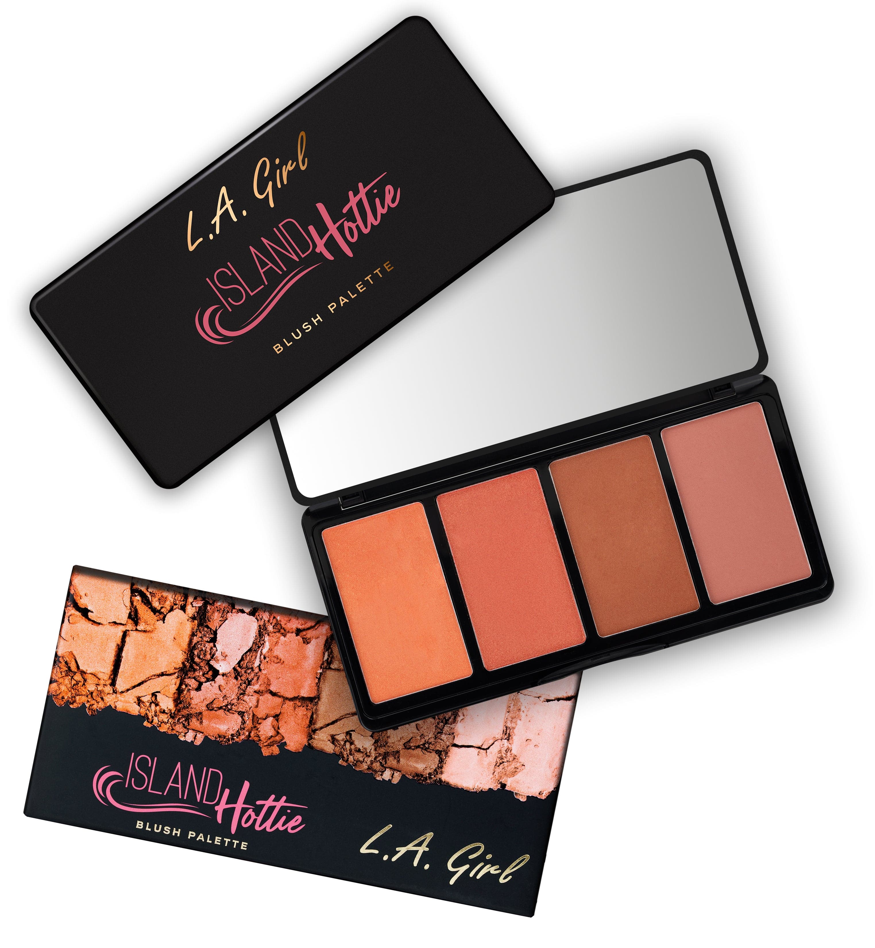 L.A. Girl Blush Fanatic palette blush Island Hottie 4 teintes
