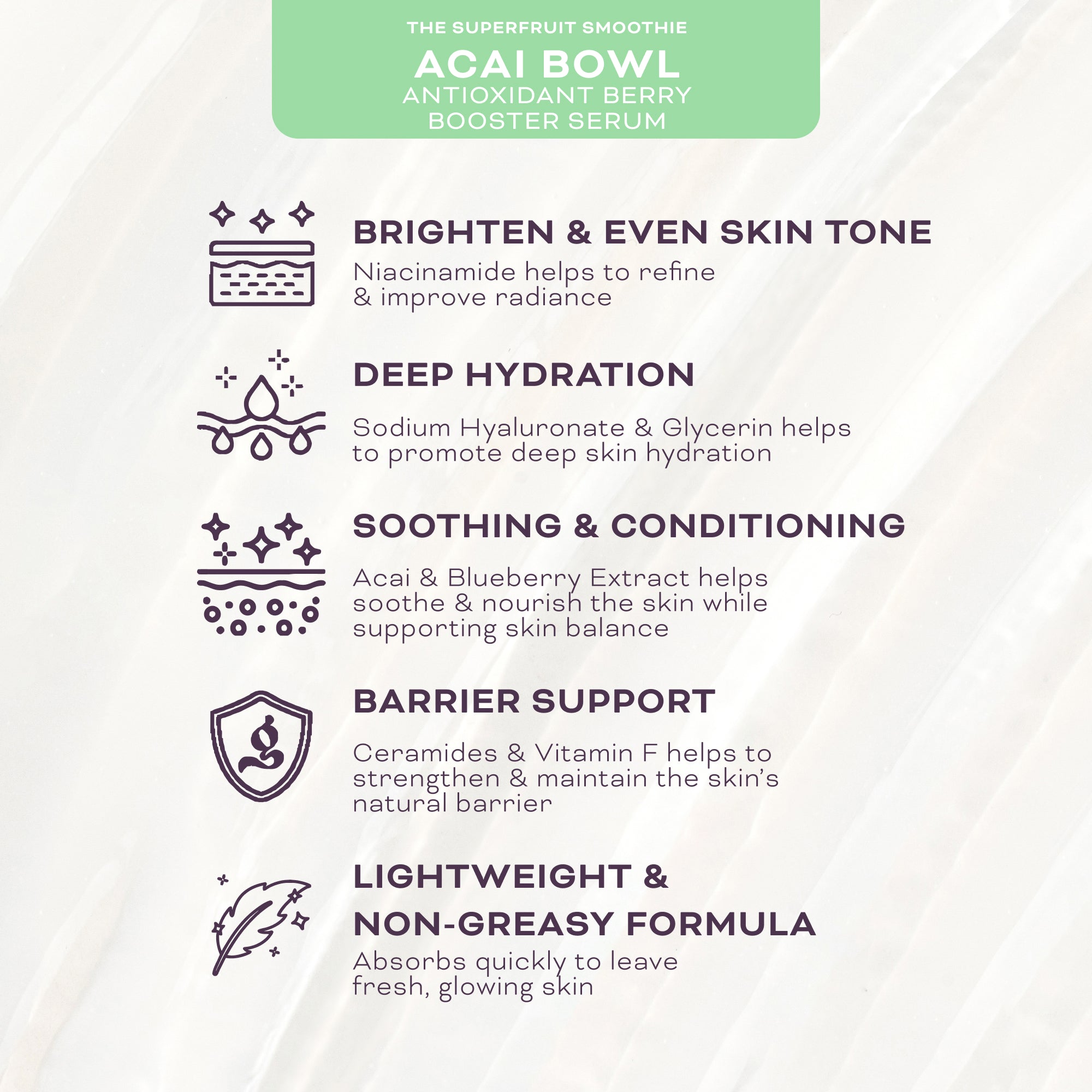 Glace Acai Bowl sérum visage antioxydant myrtille 30 ml