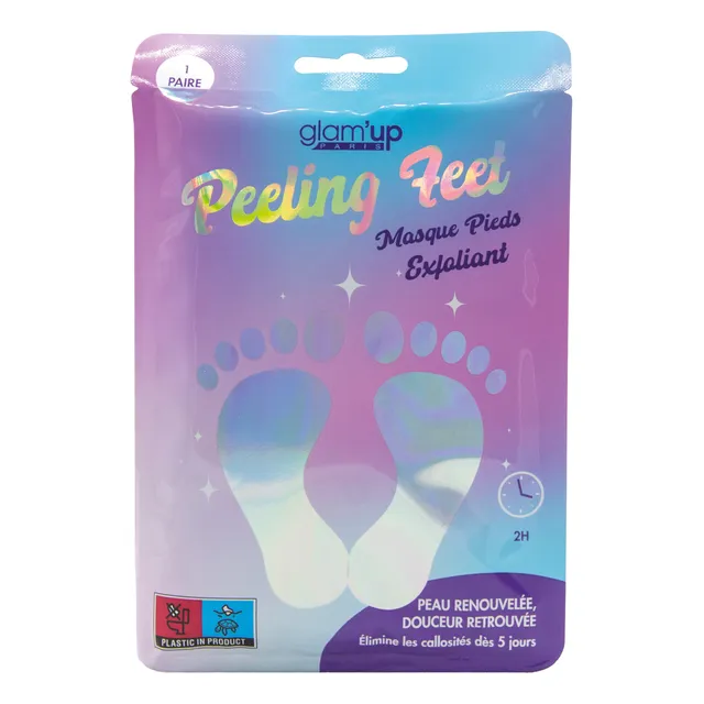 GLAM'UP Skincare Masque Exfoliant Pieds 1 paire peau douce