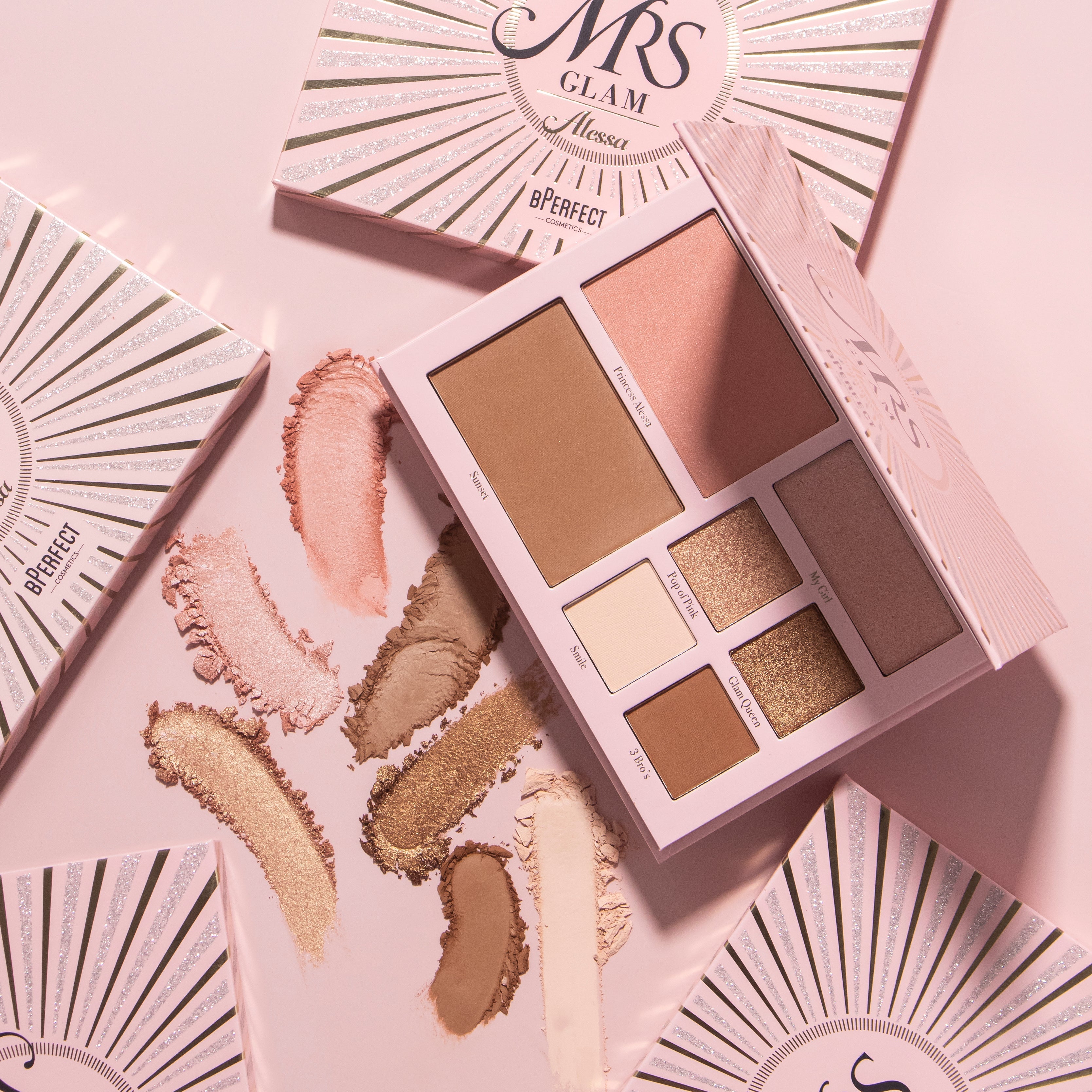 Mrs Glam Alessa palette maquillage 22 g tons roses