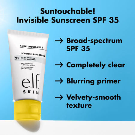 e.l.f. Suntouchable Invisible Sunscreen Gel solaire SPF 35 transparent