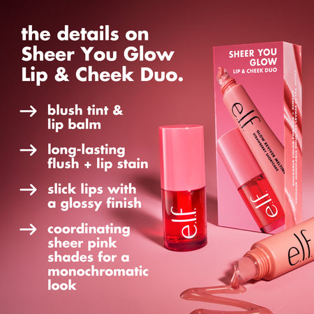 E.L.F. Lips Sheer You Glow Duo lèvres et joues teinte sheer