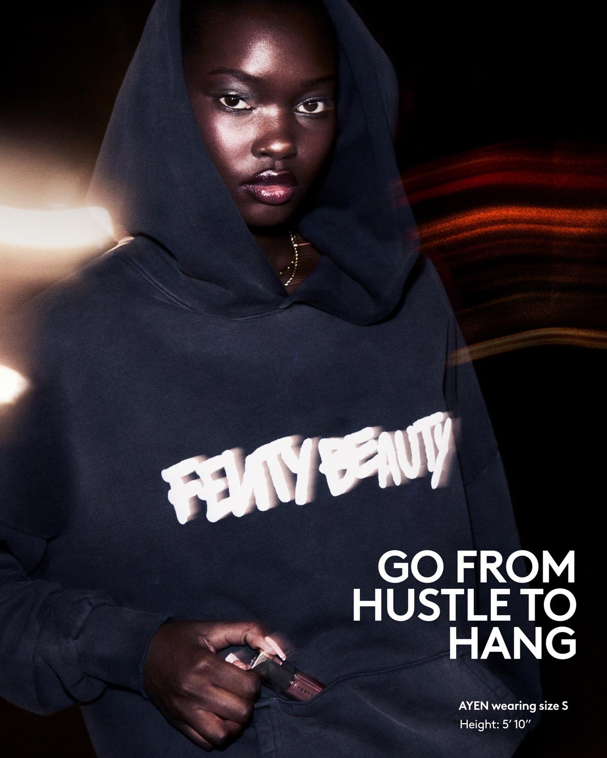 Fenty Beauty jogging oversize noir XS molleton poche gloss