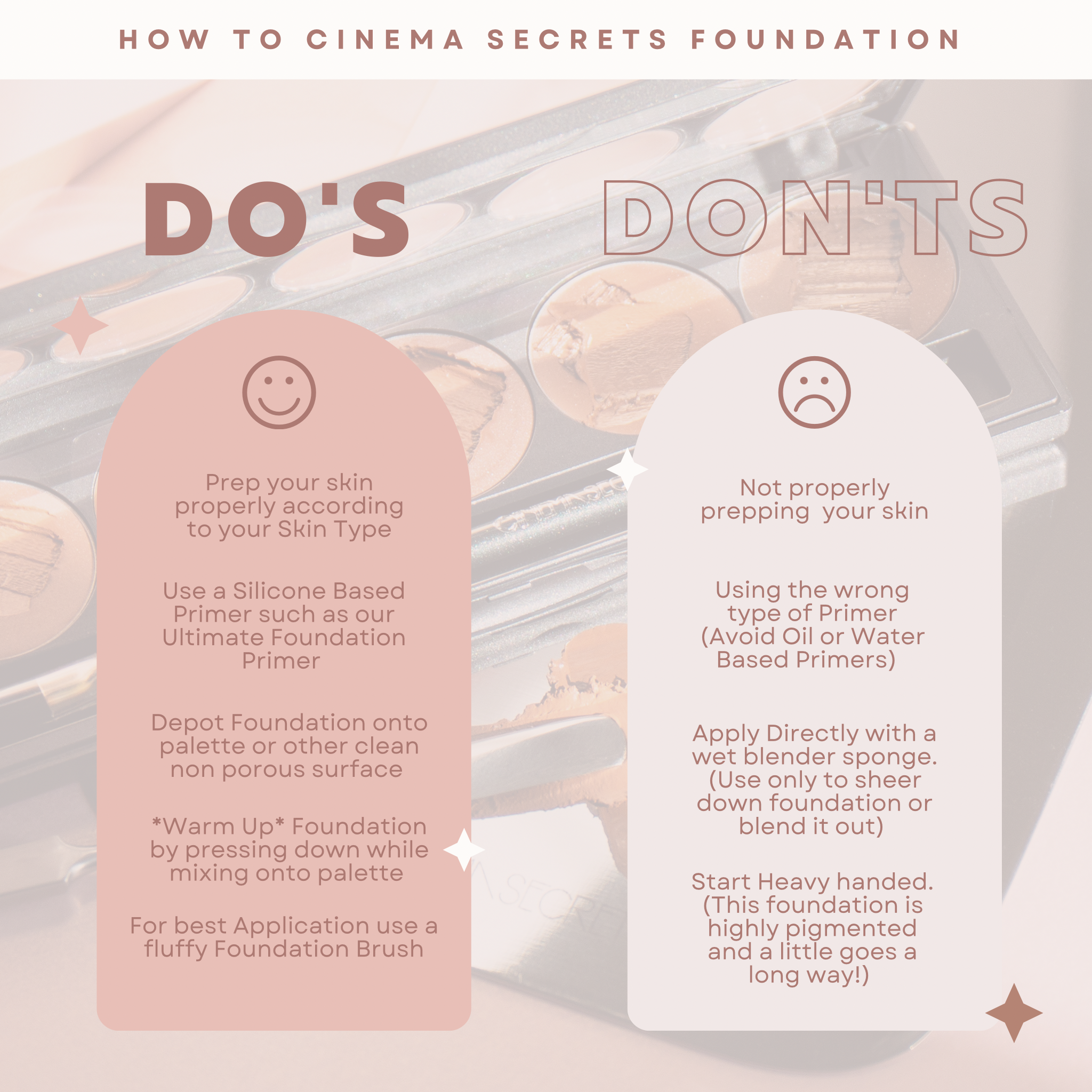 Cinema Secrets Ultimate Foundations palette fond de teint 400 medium pêche