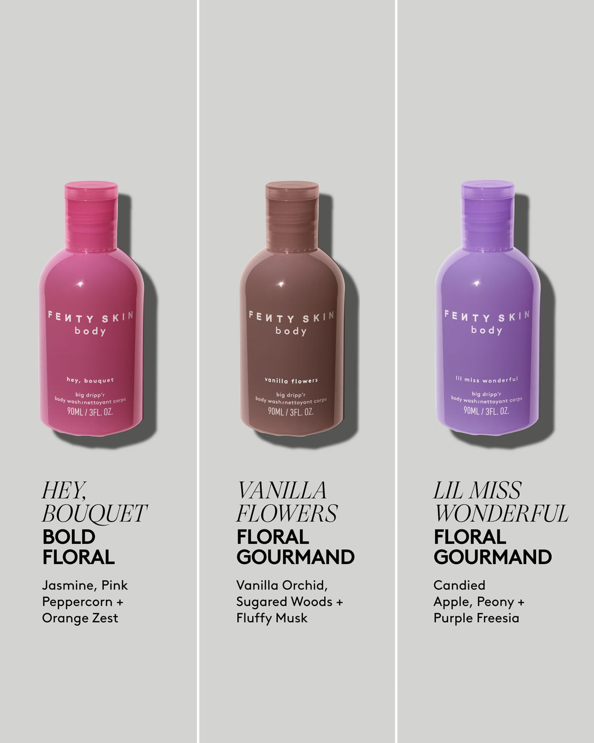 Fenty Beauty Lil Dripp'rz Trio Mini Gel Douche Parfumé