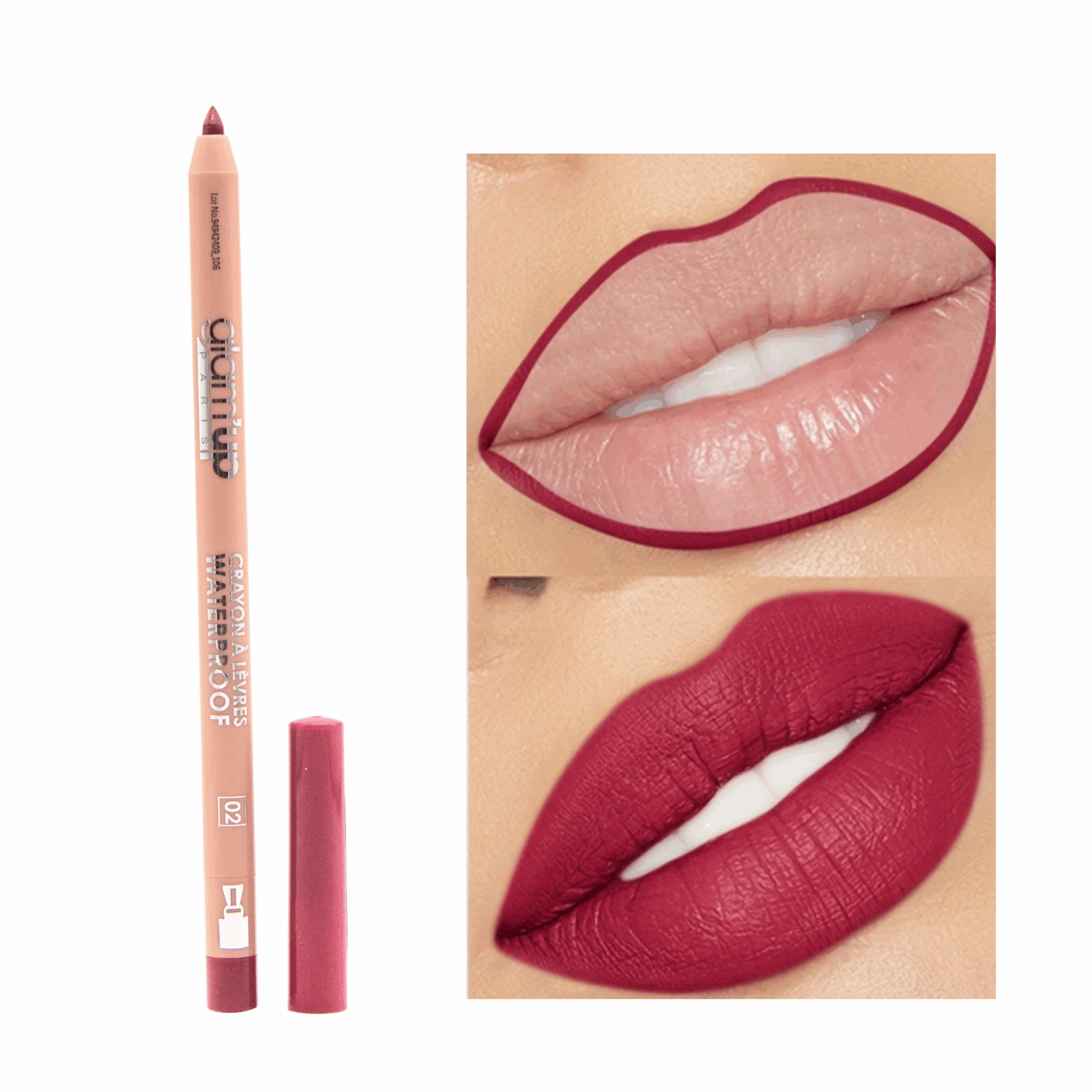 GLAM'UP Les Lèvres Chunky crayon lèvres N°2 waterproof mat