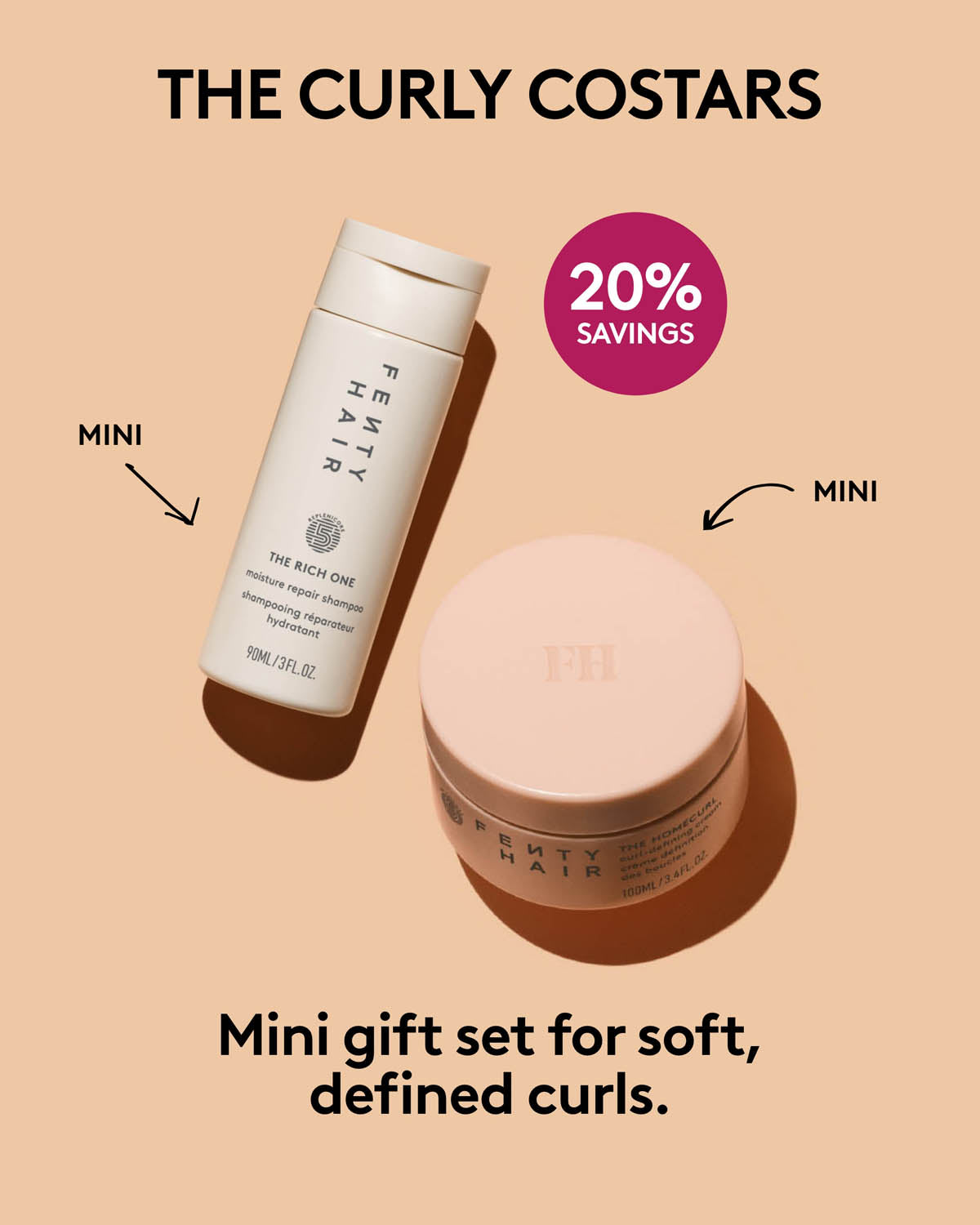 Fenty Beauty Curly Costars set shampooing + crème boucles