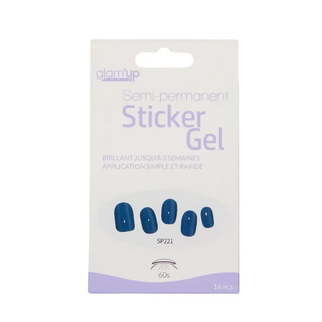 GLAM'UP Les Ongles Sticker Gel Semi-Permanent Deep Ocean 16p