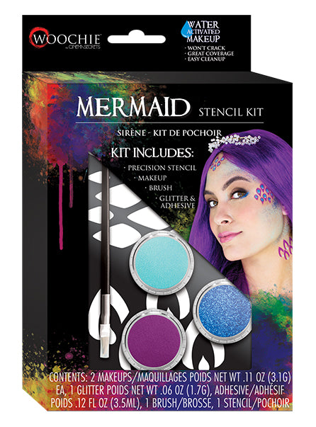 Cinema Secrets Woochie Kit Pochoirs Sirène Maquillage Halloween