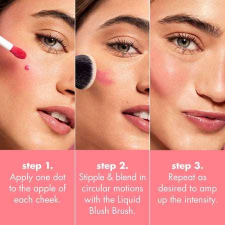e.l.f. Dew It Up Blush Kit blush liquide + pinceau dewy