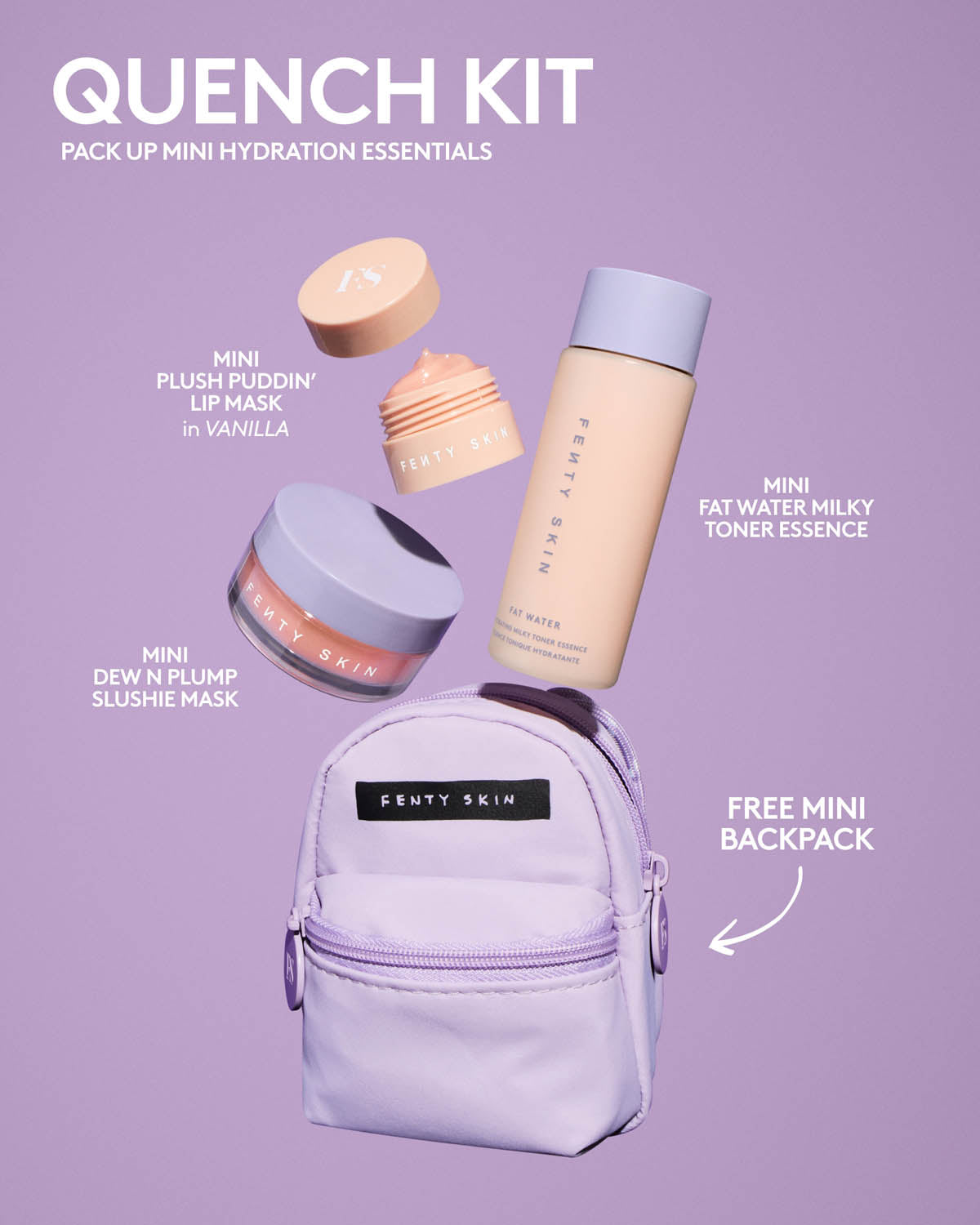 Fenty Beauty Quench Kit coffret soin hydratant 3 pièces