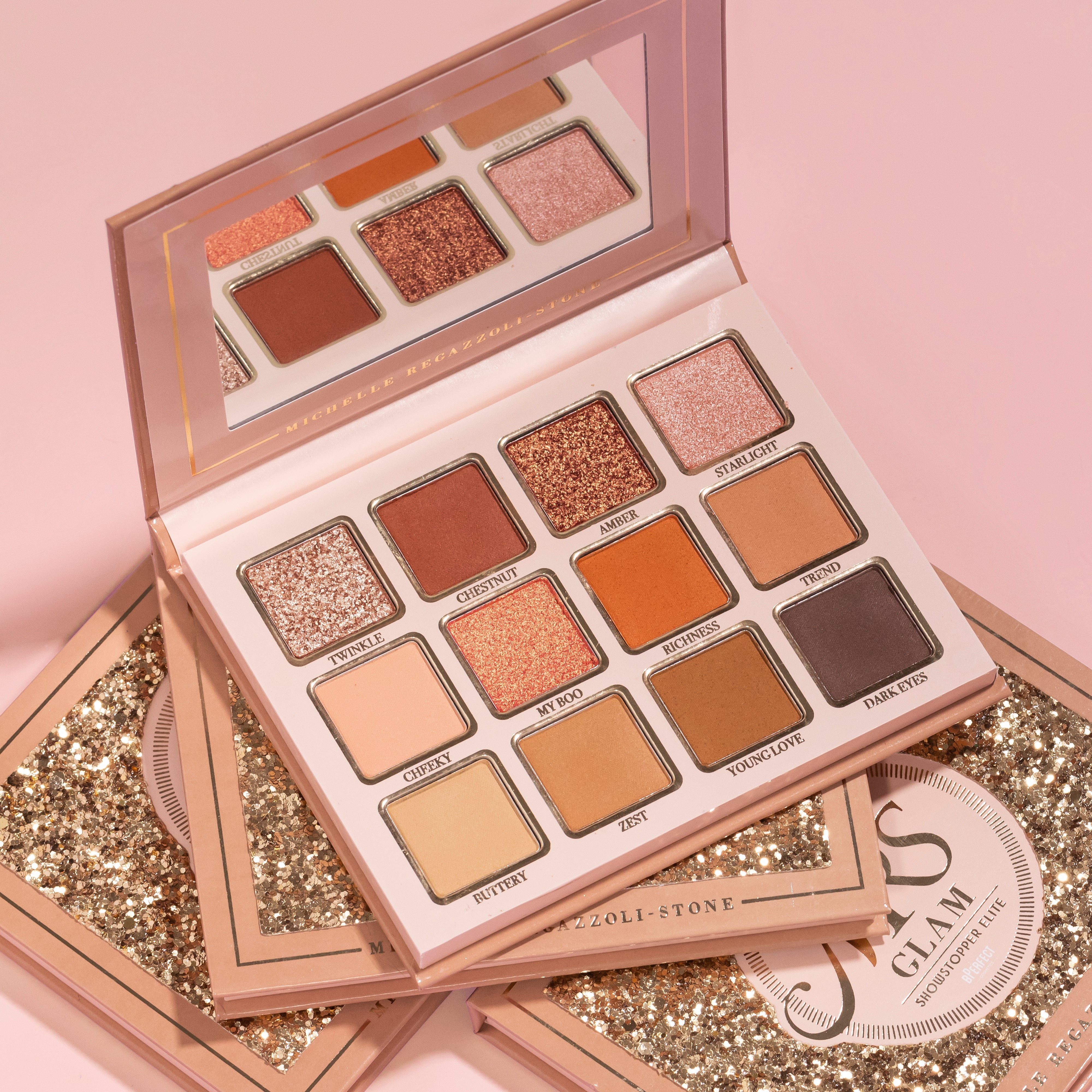 Mrs Glam Showstopper Elite palette yeux 12 fards mats