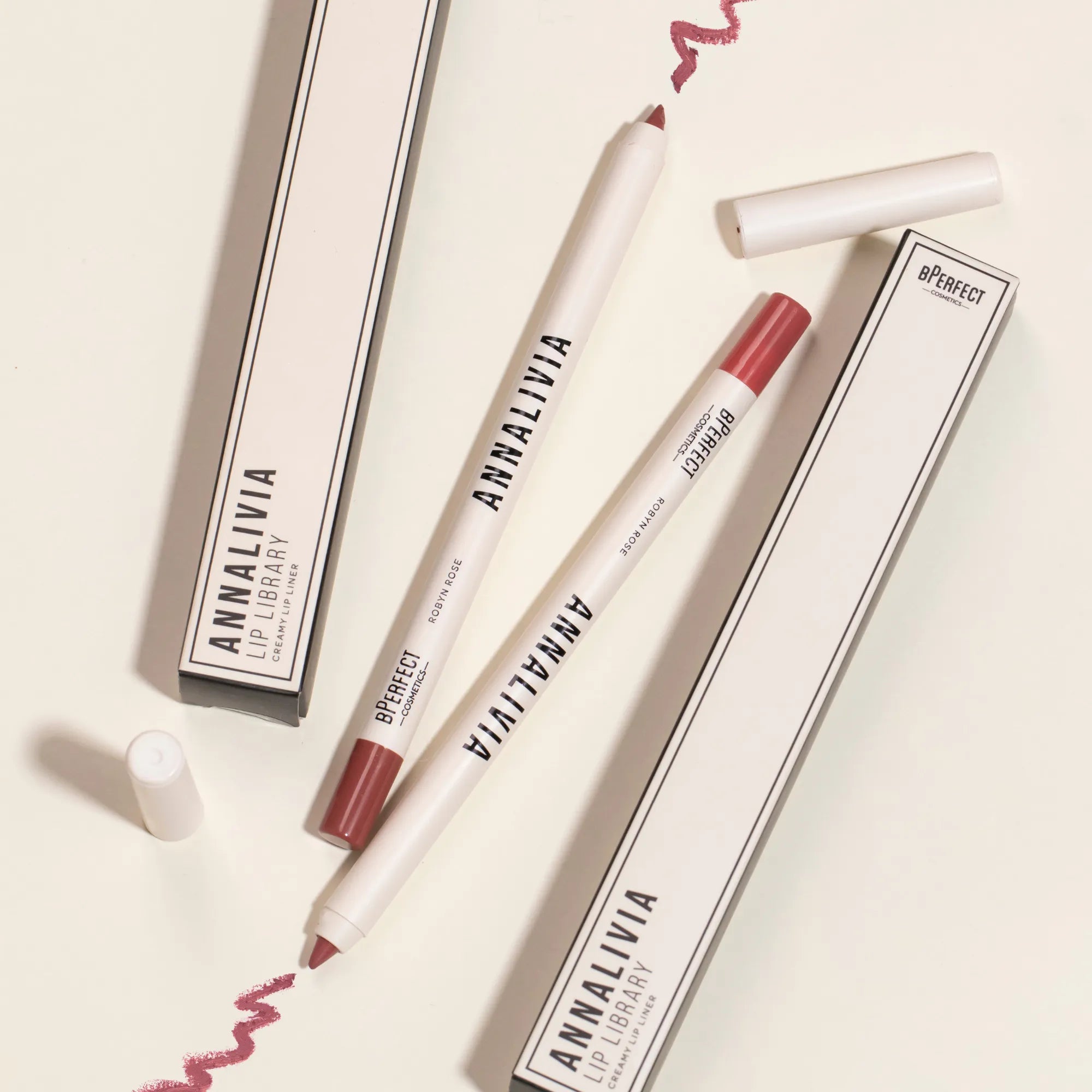 BPerfect Annalivia Lip Library crayon lèvres Robyn Rose + MRS