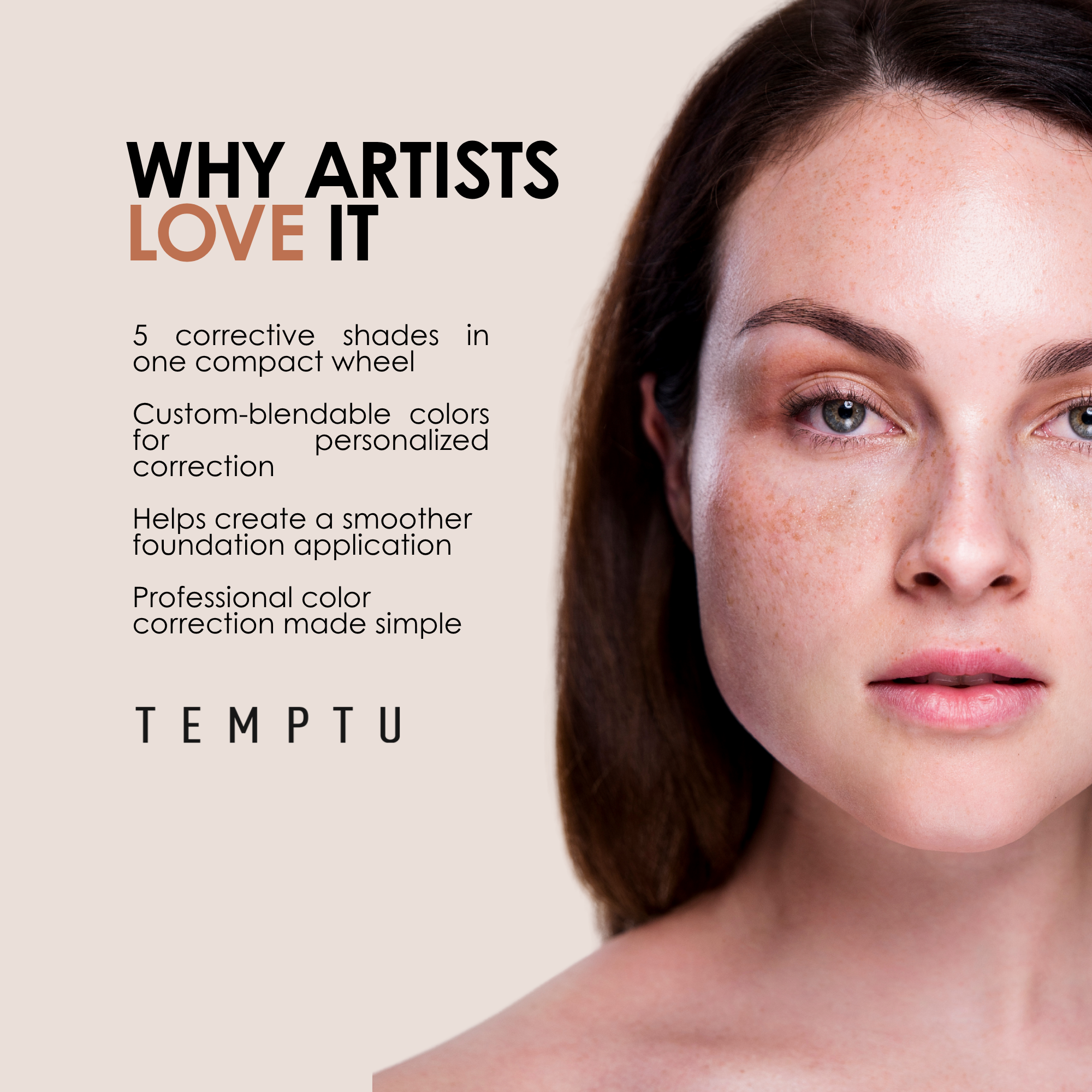 TEMPTU S/B Neutralizer Wheel palette correcteur 5 teintes teint unifié