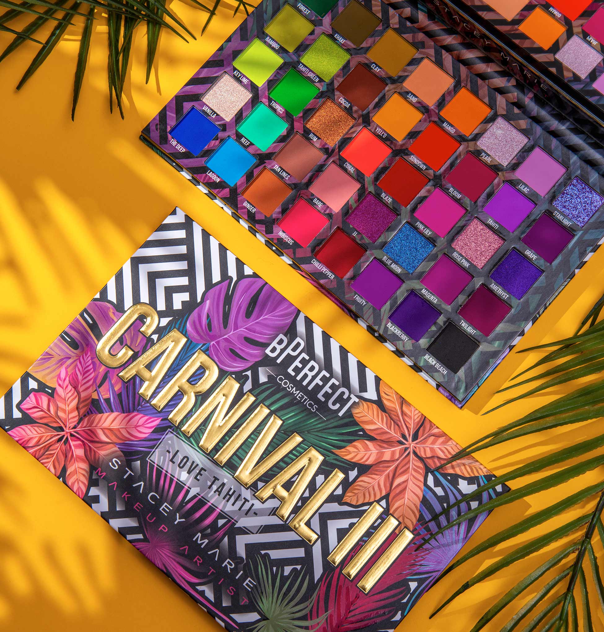 BPerfect Carnival III Love Tahiti palette yeux 31 fards
