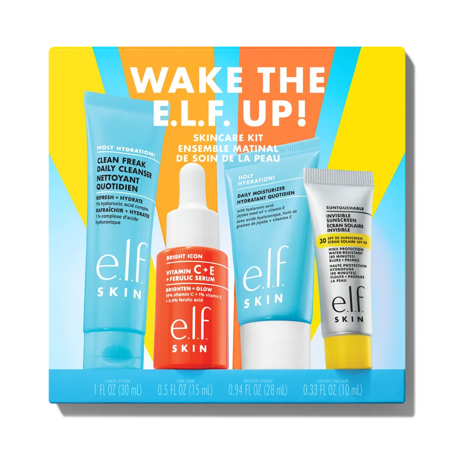 e.l.f. Moisturizers Wake Up kit soin visage hydratant éclat voyage