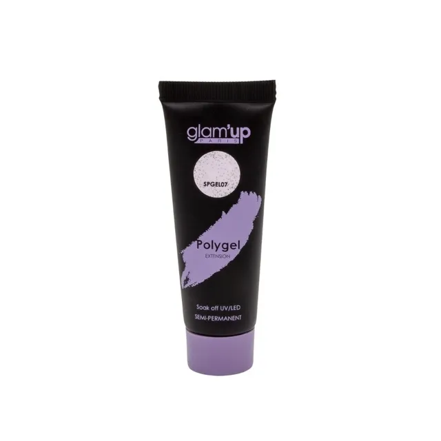 GLAM'UP Les Ongles Poly Gel Semi-Permanent Rose Pailletée