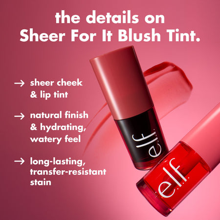 e.l.f. Face Sheer For It Blush Tint blush liquide lèvres joues