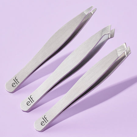 E.L.F. Tweezer Trio Kit pince à épiler inox voyage