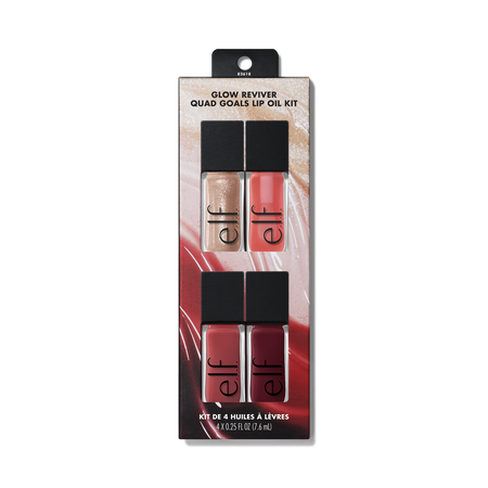 e.l.f. Glow Reviver Quad Goals coffret 4 huiles à lèvres
