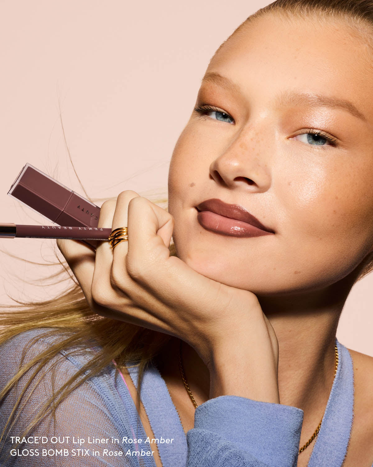 Fenty Beauty Trace'd Out Crayon lèvres mat Rose Amber waterproof