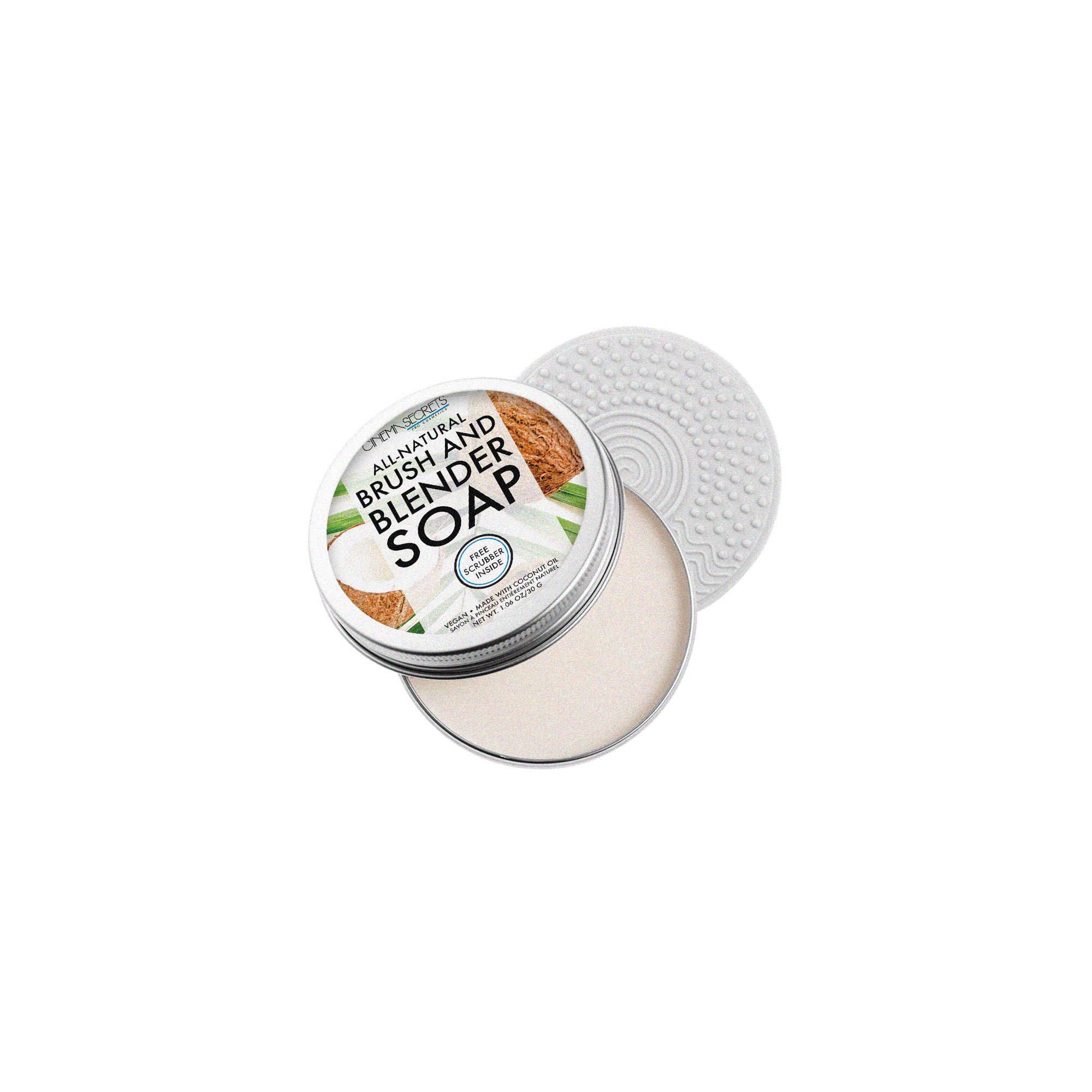 Cinema Secrets Brush Soap Mini Savon nettoyant pinceaux coco vegan