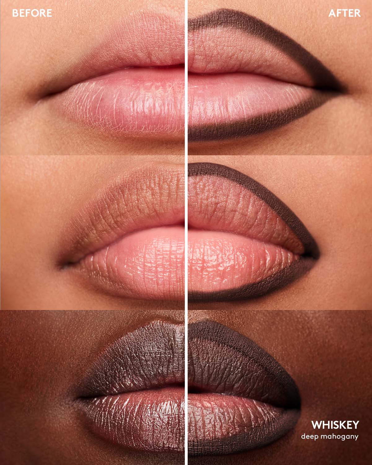 Fenty Beauty Trace'd Out crayon lèvres Whiskey tenue 8h