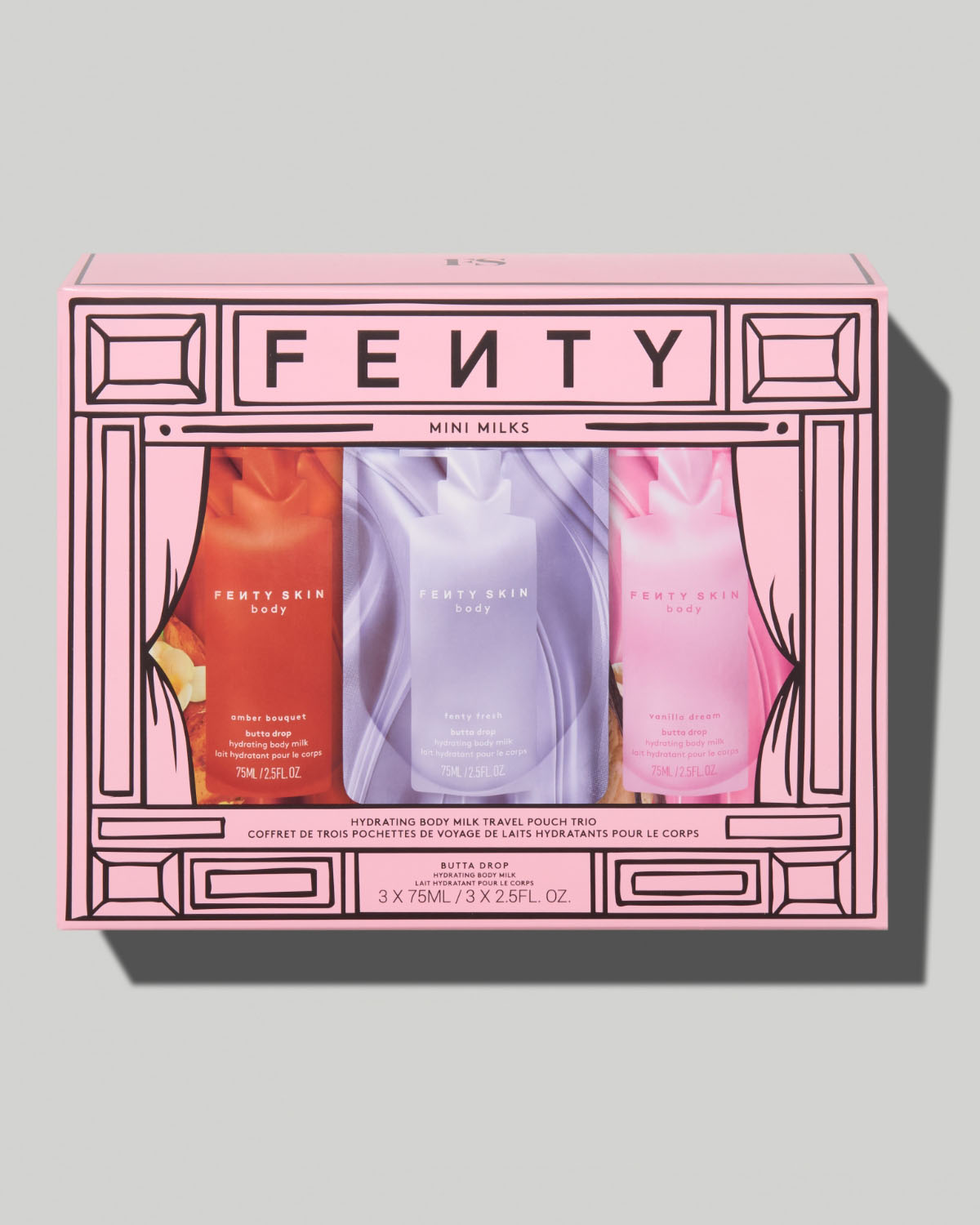 Fenty Skin Mini Milks Trio Lait Corps Hydratant Voyage Satiné