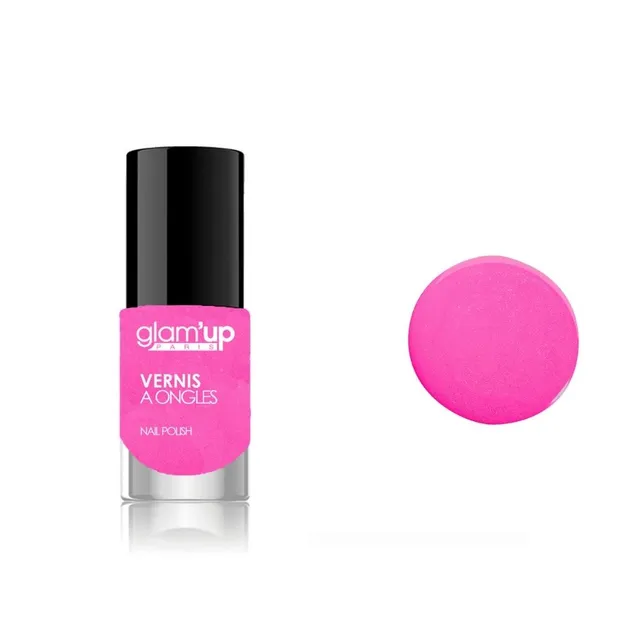 GLAM'UP Les Ongles Vernis Rose Pailleté longue tenue