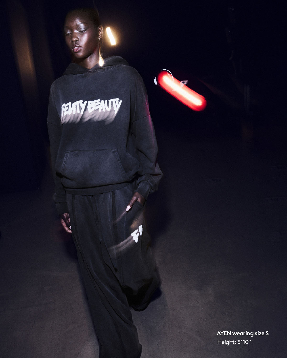 Fenty Beauty jogging oversize noir XS molleton poche gloss