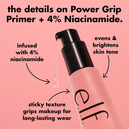 e.l.f. Face Power Grip Primer 4% Niacinamide base teint hydratante