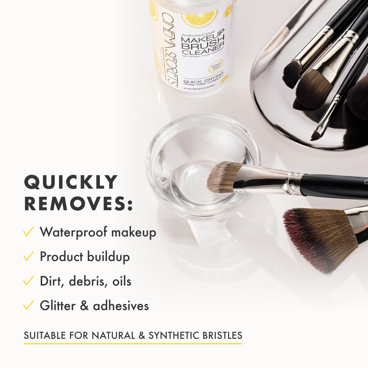 Cinema Secrets Brush Cleaners nettoyant pinceaux citron 16oz+2oz
