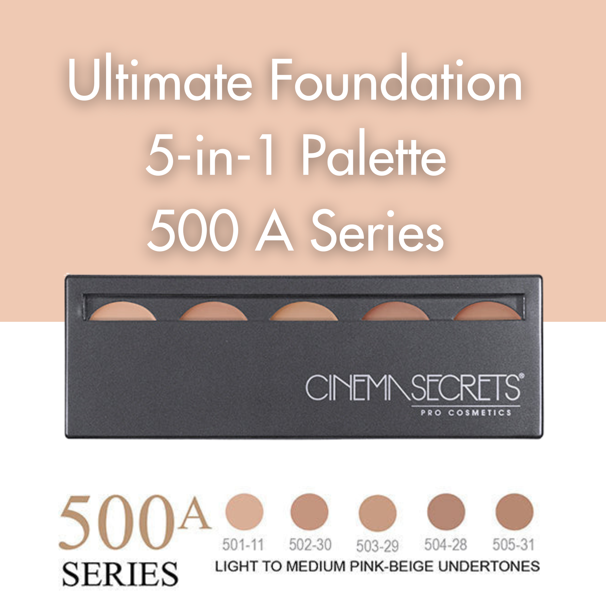 Cinema Secrets Ultimate palette fond de teint 500B couvrante