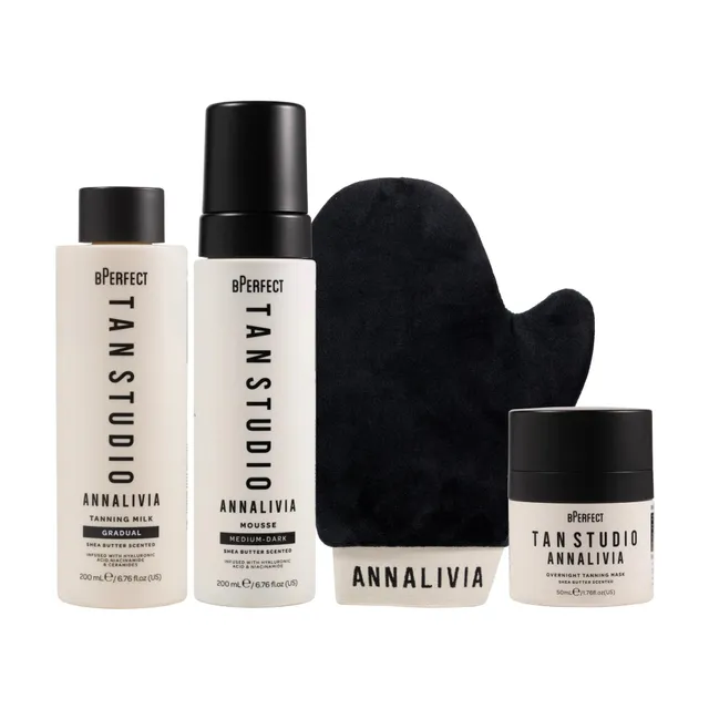BPerfect Annalivia Collection autobronzant mousse + lait + masque