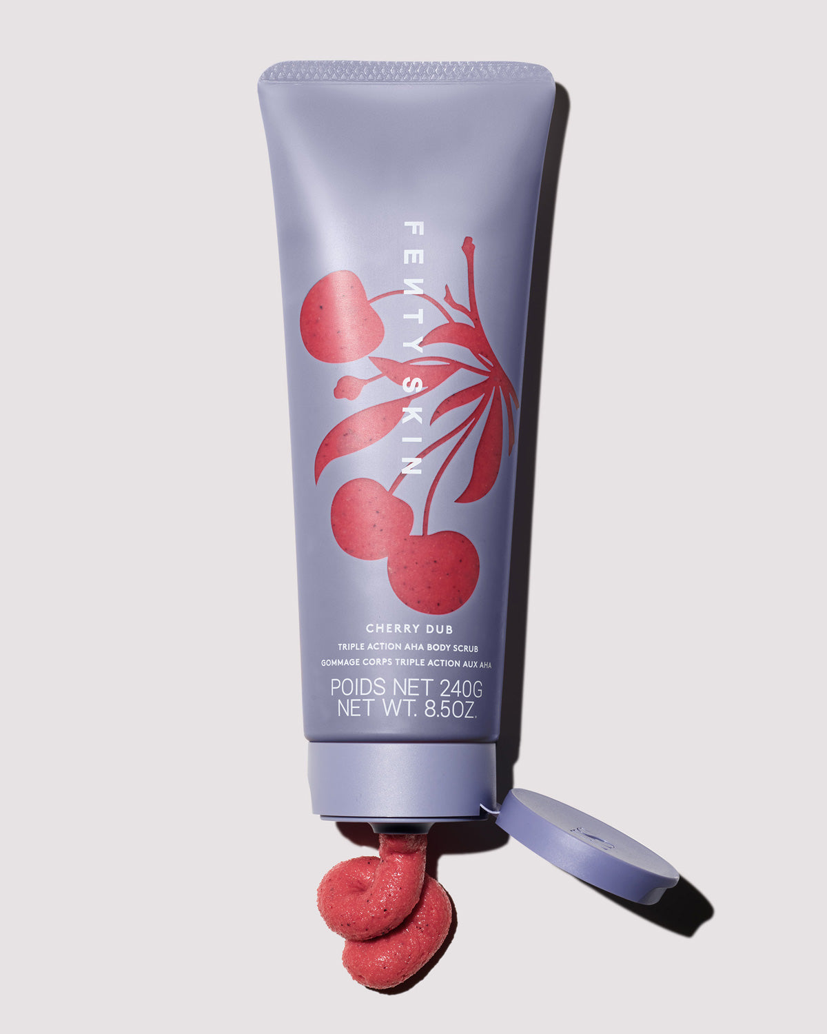 Fenty Beauty Cherry Dub gommage corps AHA sucre cerise 240 ml