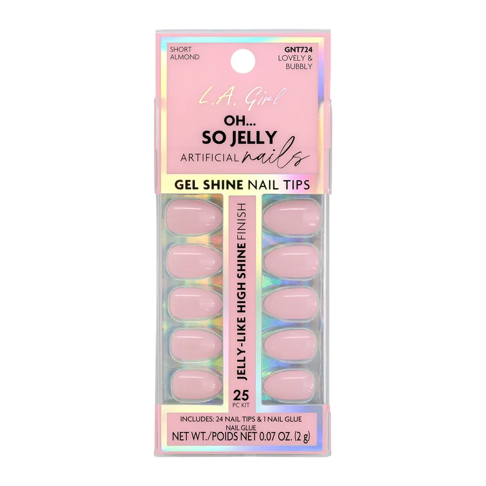 L.A. Girl Nails Oh So Jelly GNT724G faux ongles Lovely & Bubbly x24